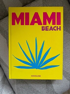Assouline MIAMI BEACH Hardcover in Yellow with Pink and Blue Accents